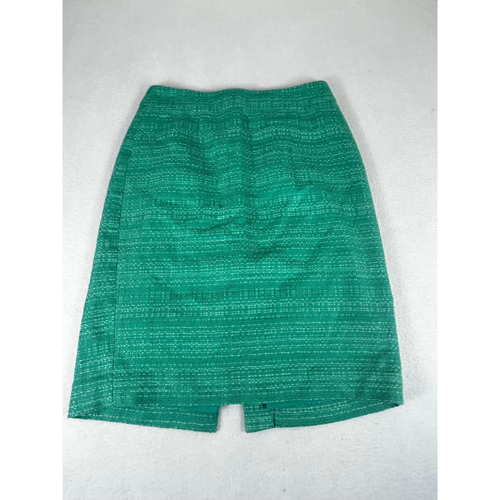Banana Republic Emerald Green Woven Tweed Pencil Skirt S/950609-00 Womens 0